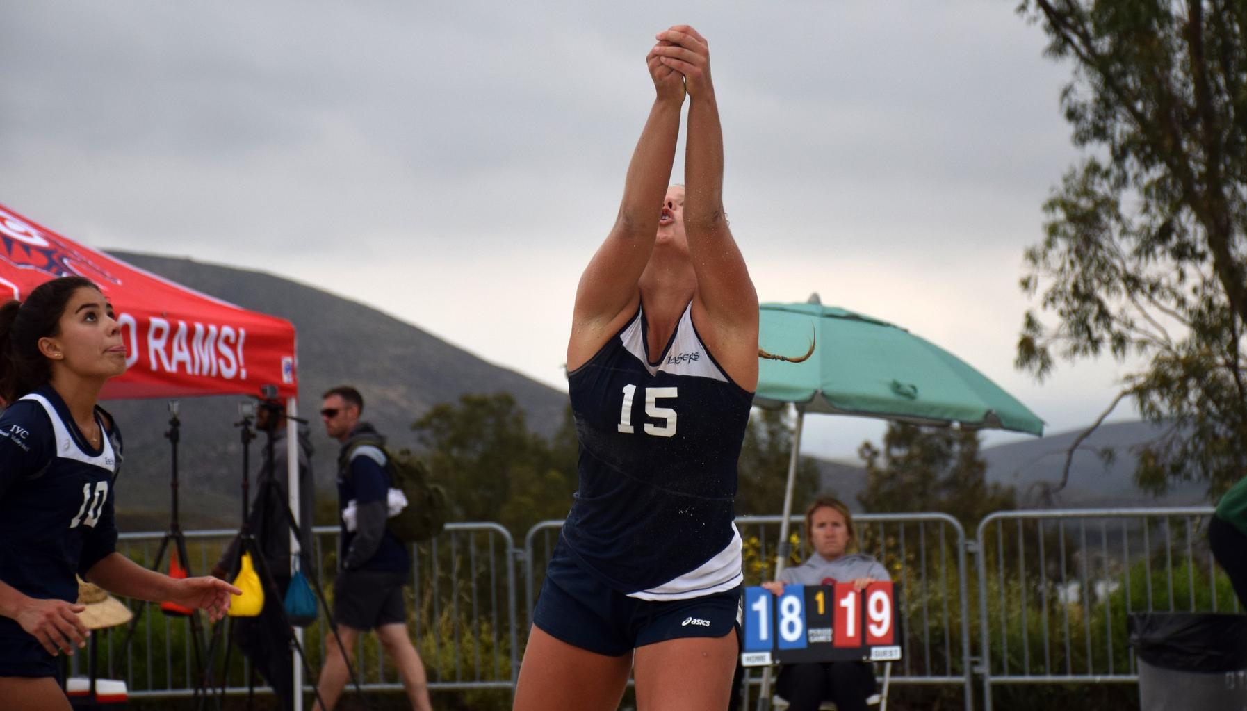 Women's beach volleyball team finishes tied for third in state