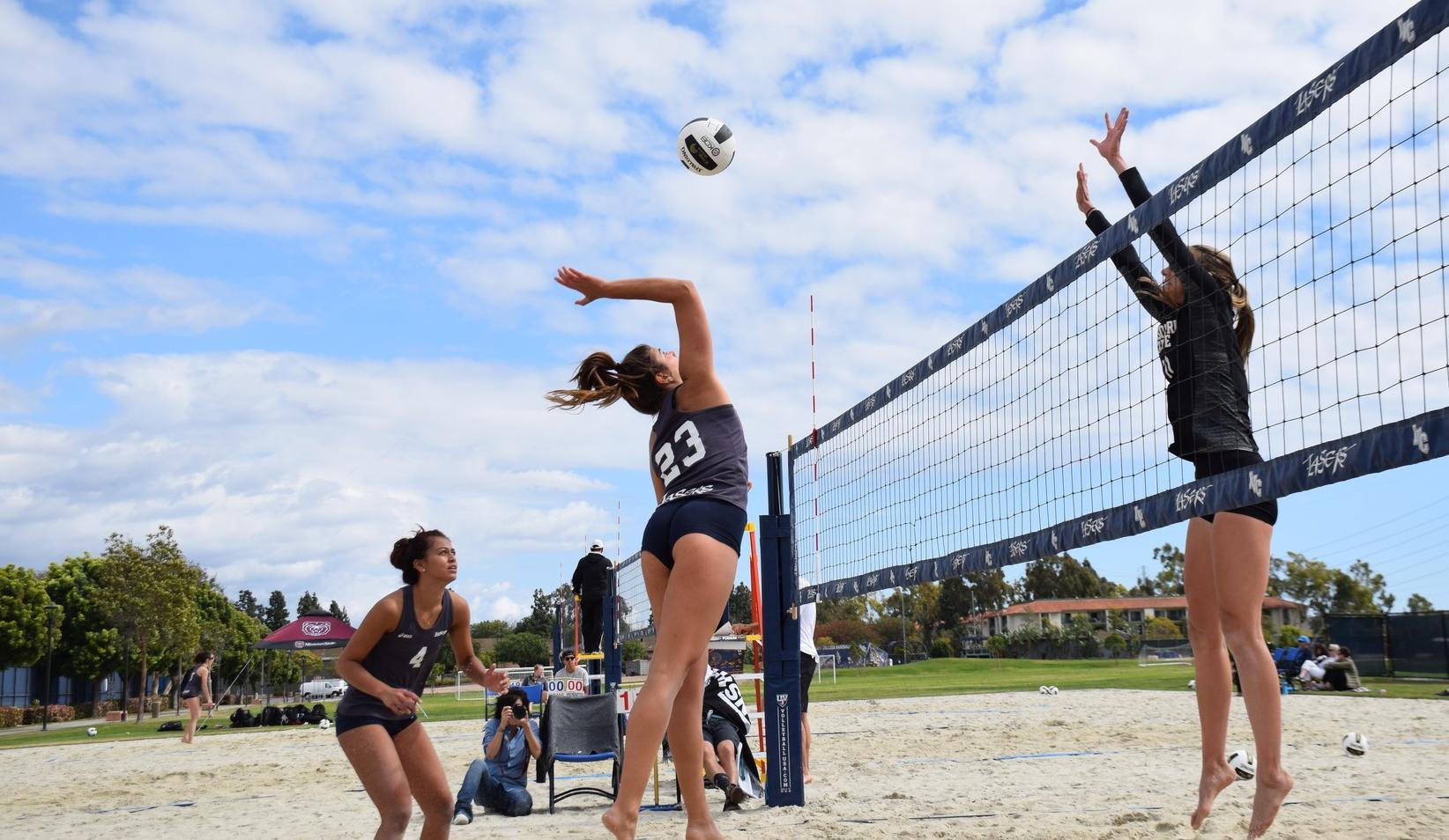 Women's beach volleyball team plays tough against four years