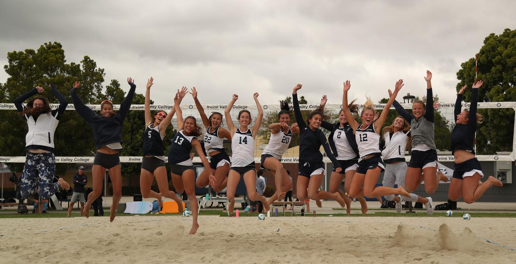 Beach volleyball team off to state with sweeps in regional