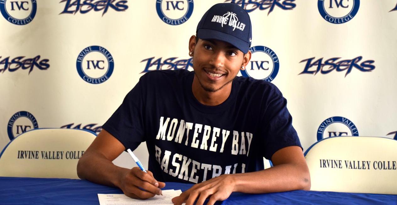 Men's basketball player Chris Porter signs with Monterey Bay