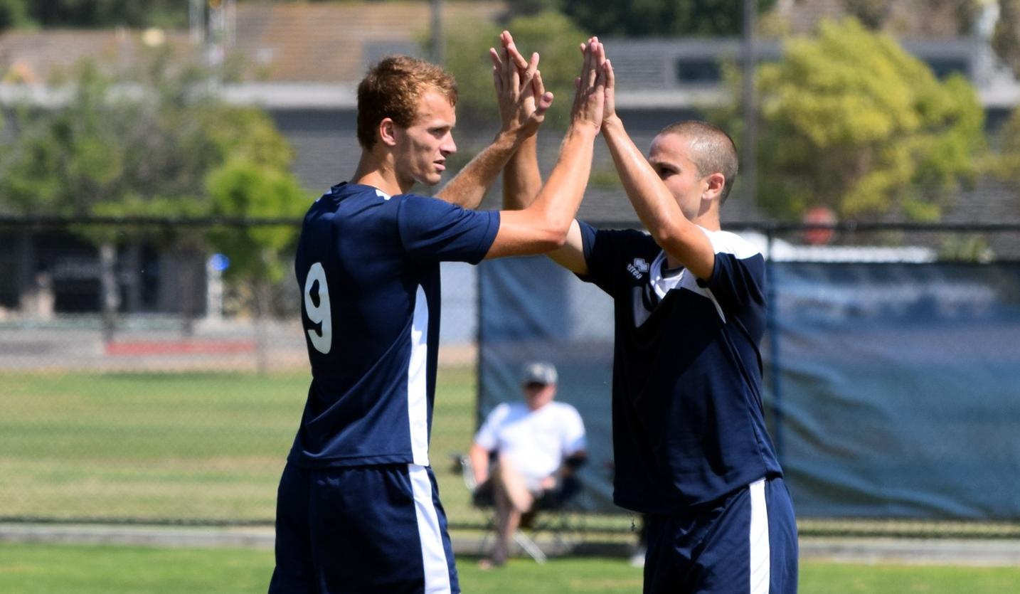 Men's soccer team starts conference play with a road victory