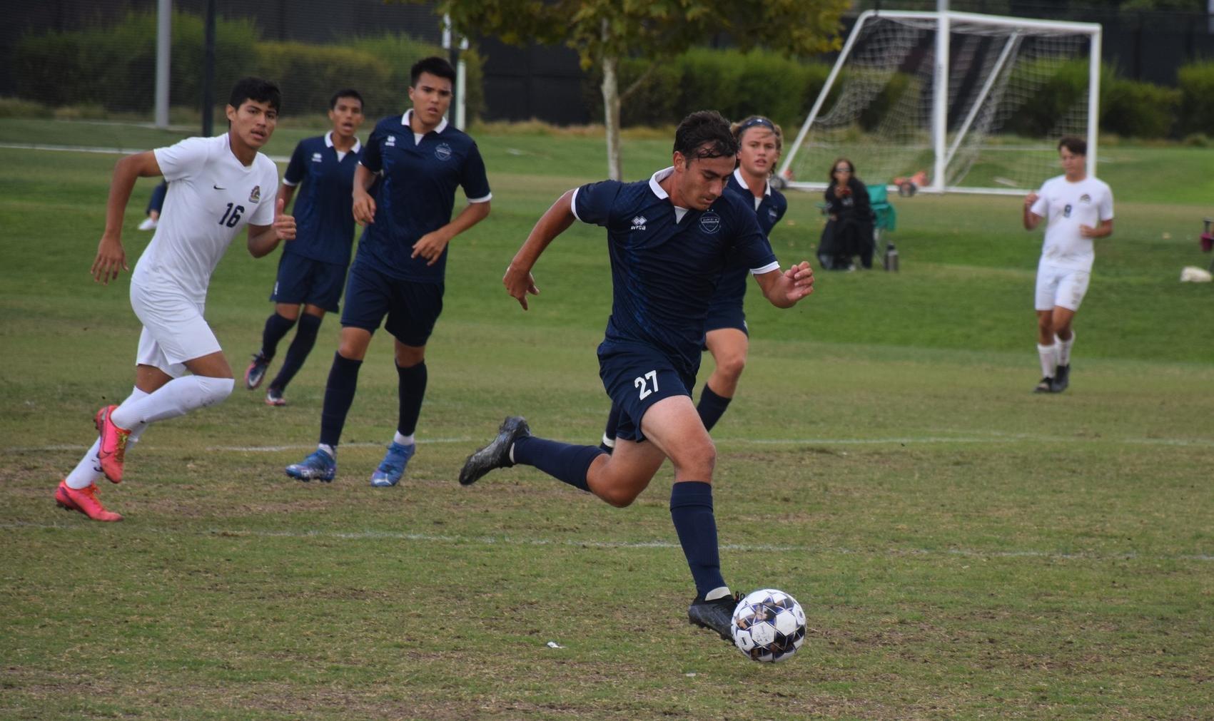 Men's soccer team falls in conference opener to Cypress