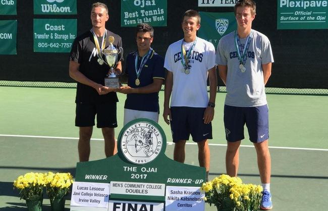 Men's tennis player Javier Callejo earns rare triple crown at Ojai
