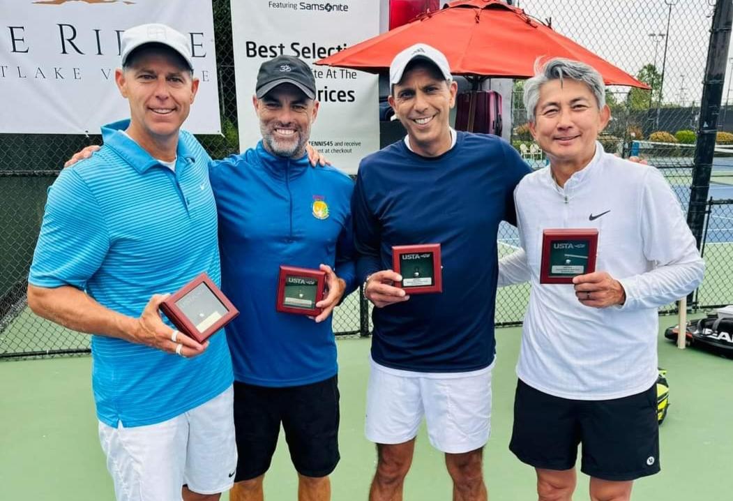 IVC men's tennis coach wins 45's Nationals singles and doubles