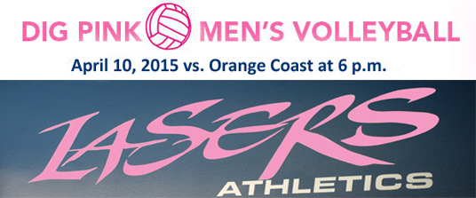 Men's volleyball Dig Pink Night Friday night vs. Orange Coast