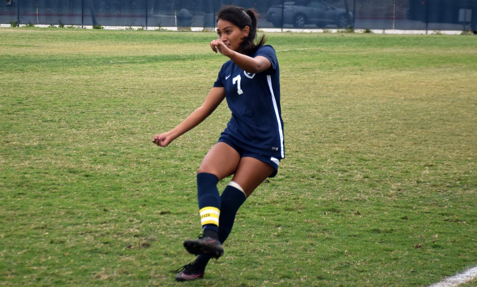 Women's soccer puts up five goals in rout at Norco