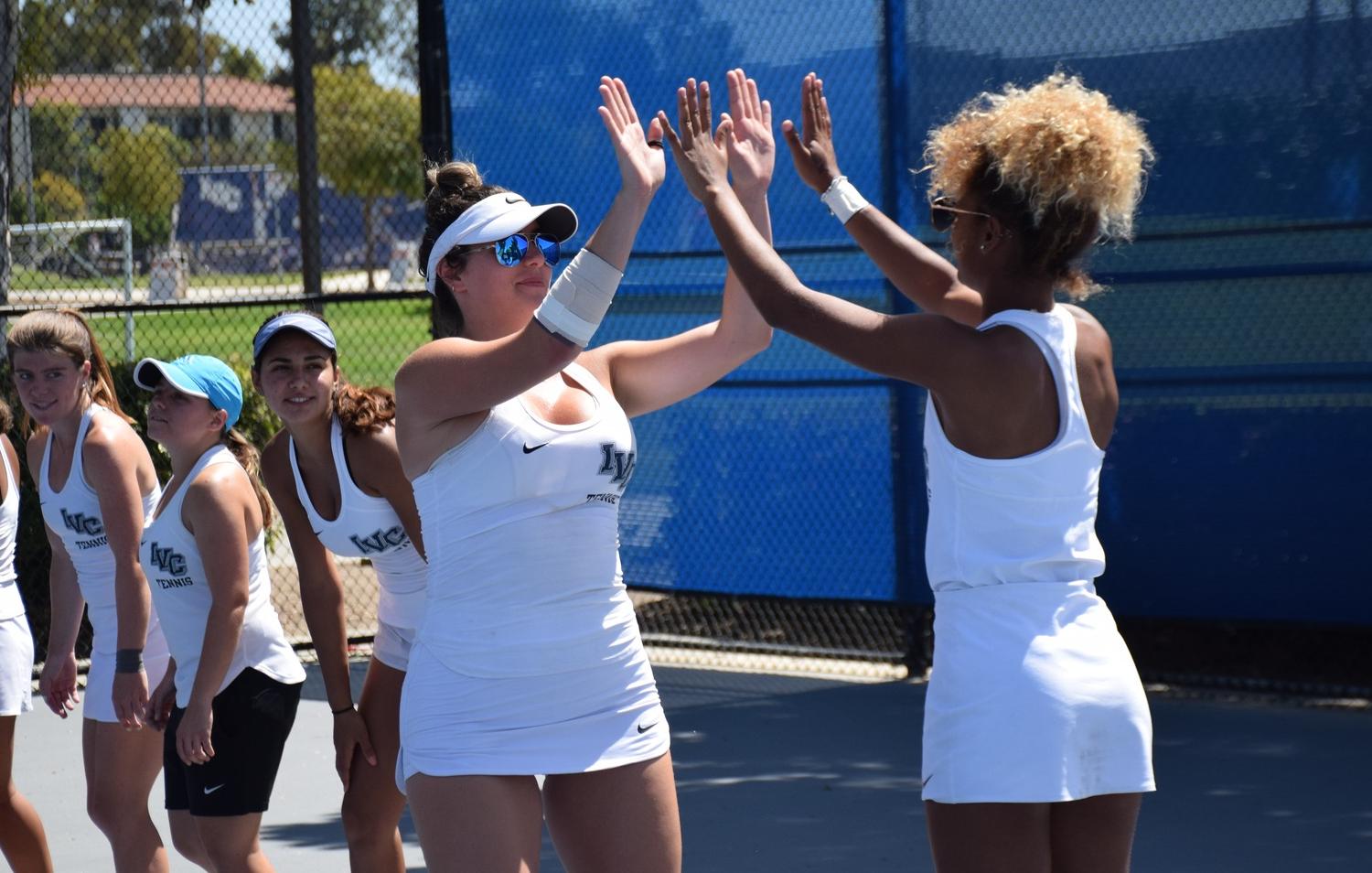 Women's tennis team beats Santa Barbara City to start playoffs