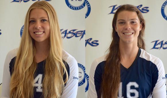 Kayla Scheevel, Emily Reinking earn academic volleyball honors