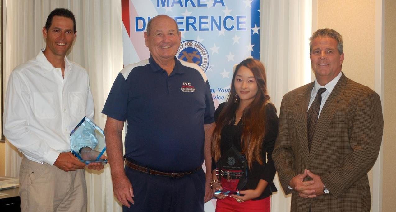 Scholar athletes Sally Kim and Rafael Da Luz honored by Exchange Club