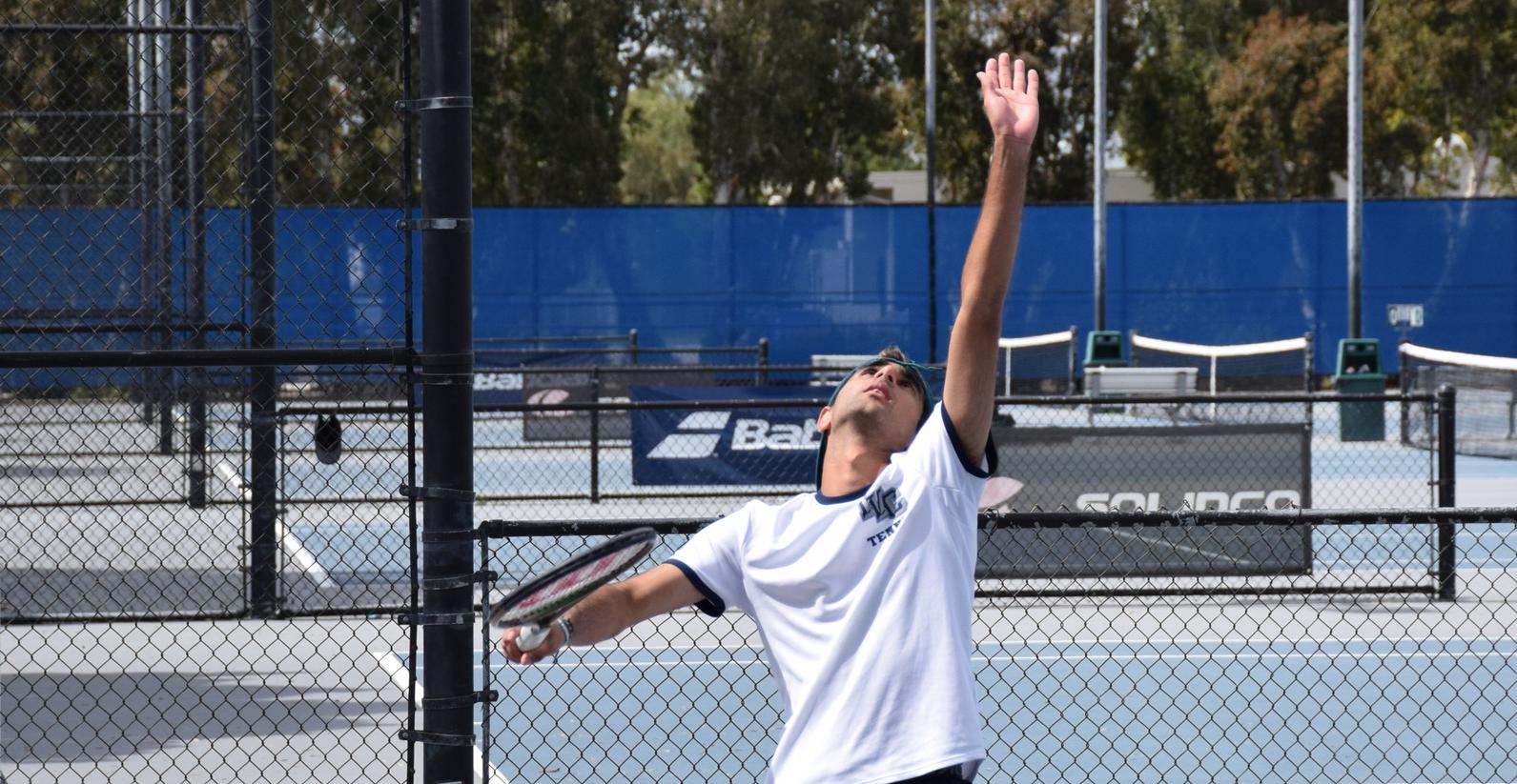 Men's tennis team falls to Riverside, in line for co-championship