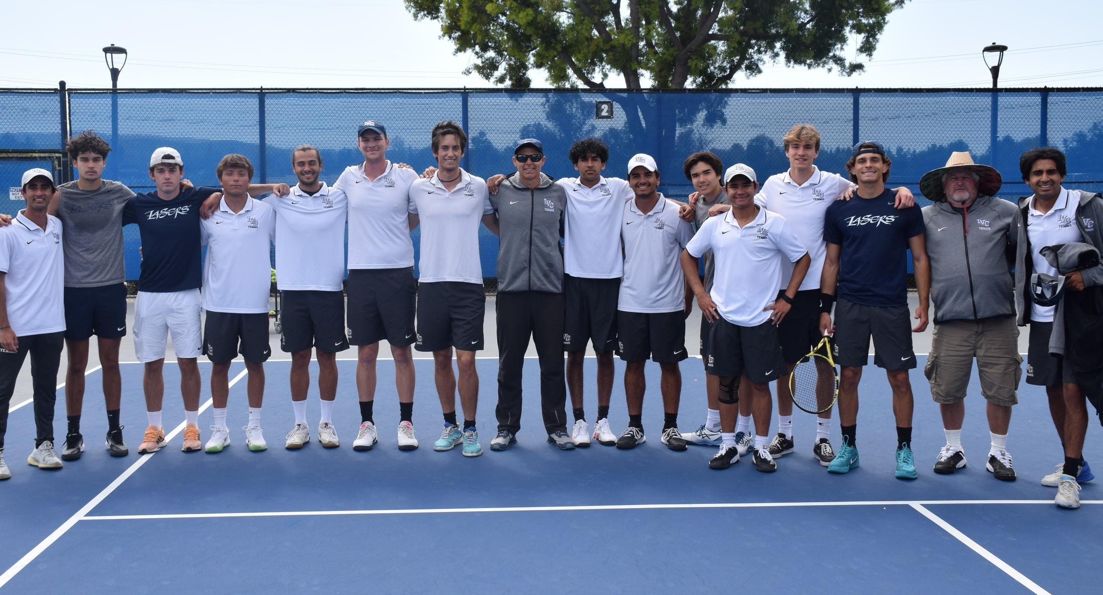 Men's tennis wraps up perfect OEC season with 9-0 victory