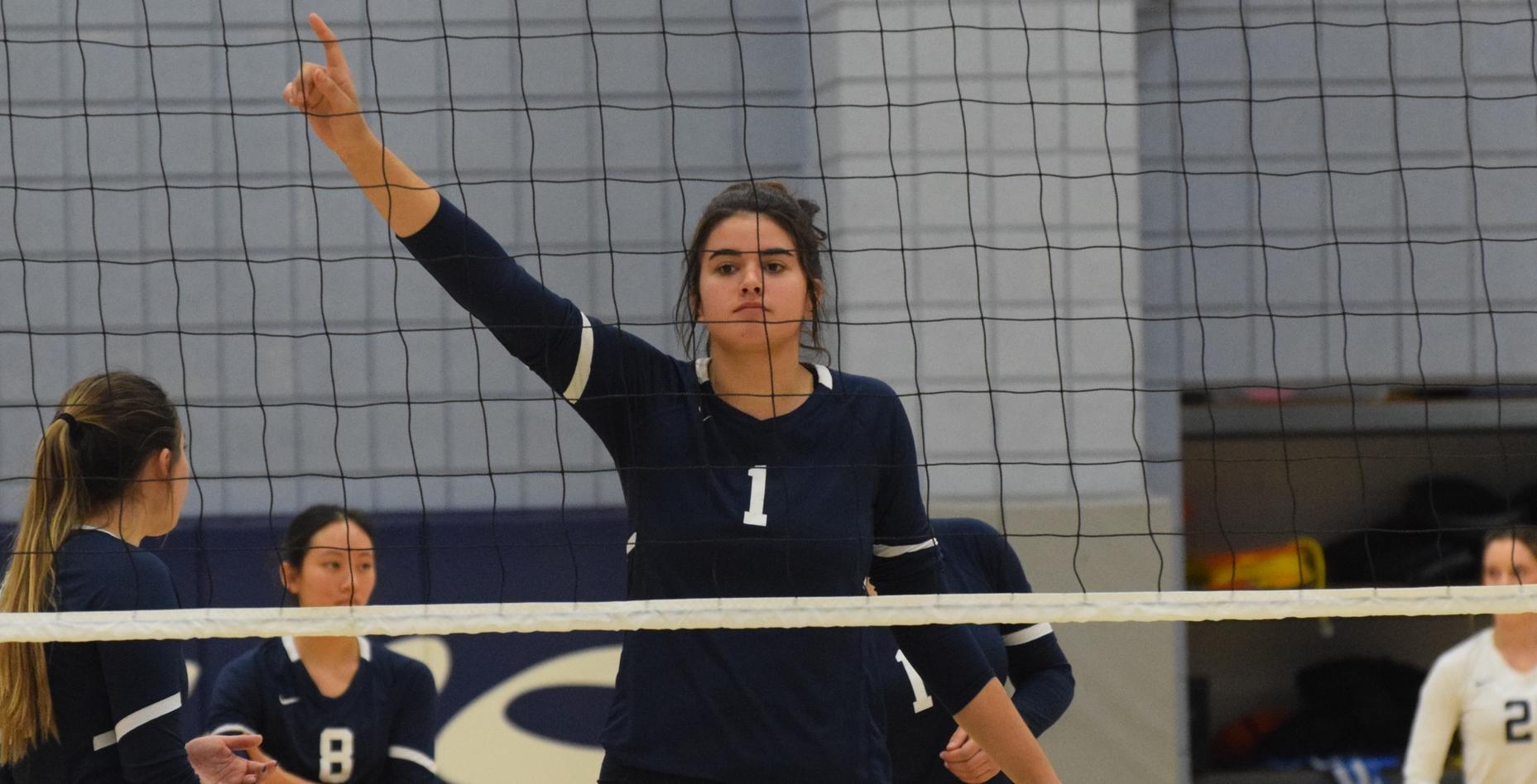 Women's volleyball team moves within a win of an OEC title